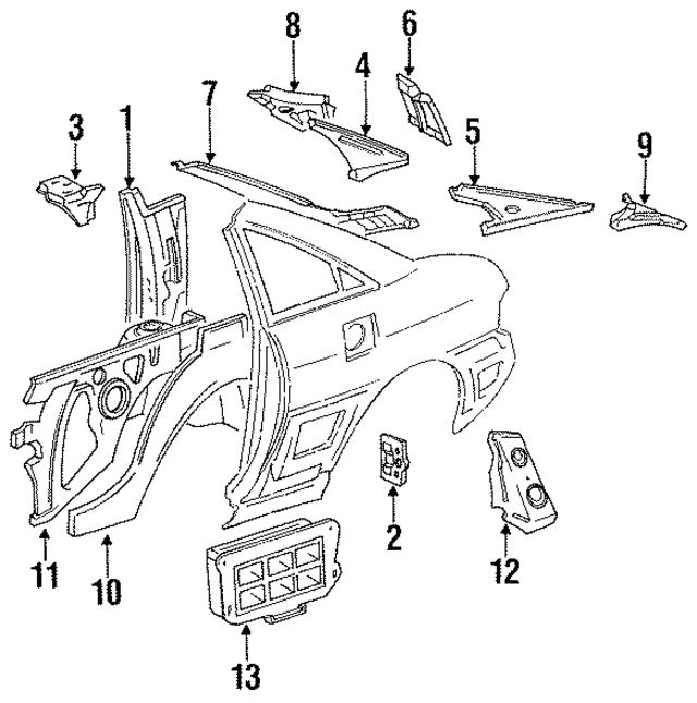 6173617020 - Body: Upper Panel for Toyota Image