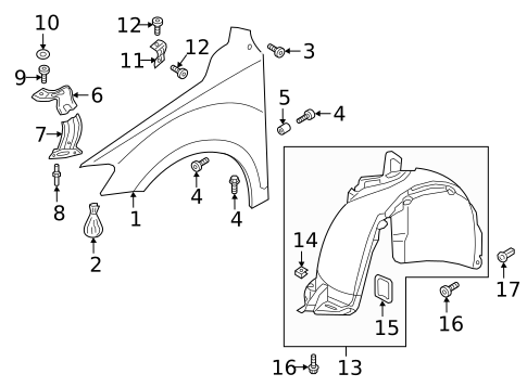 Fender & Components for 2019 Volkswagen Tiguan #0