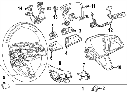 Steering Wheel & Trim for 2025 Cadillac OPTIQ #0