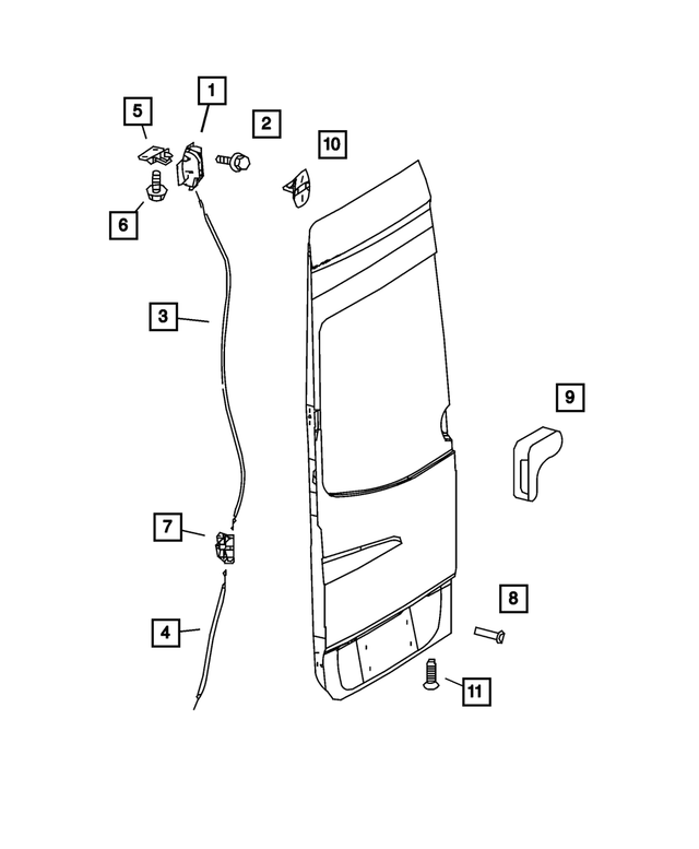 68068419AB - Doors, Door Mirrors and Related Parts: Door Lock for Dodge: Sprinter 2500, Sprinter 3500 Image
