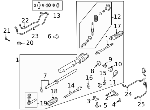 Steering Gear & Linkage for 2007 Subaru Outback #0