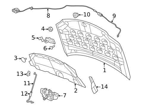 Hood & Components for 2009 Volkswagen Routan #0