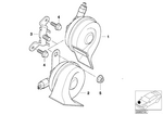 61338385717 - Vehicle Electrical System: Horn, Low Pitch for BMW Image