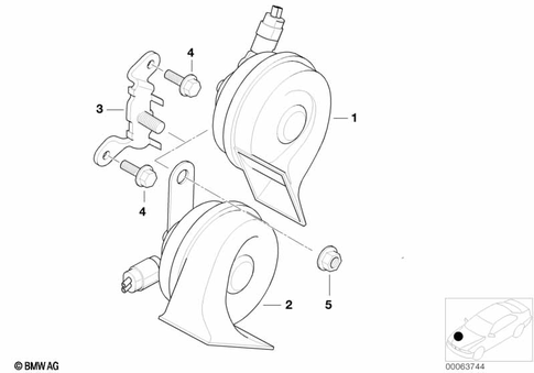 Horn for 2003 BMW Z8 #0
