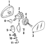 96573114401 - : Mount Arm Gasket for Porsche: 911, 928, 968 Image