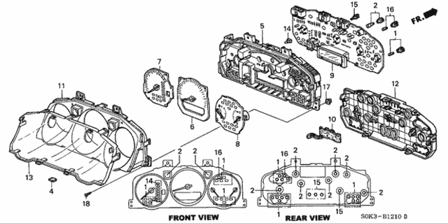 Meter Components for 2000 Acura TL #0