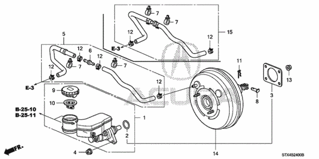 Brake Master Cylinder  - Master Power (KA/KC) for 2007 Acura MDX #0