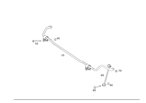 Rear Torsion Bar for 2013 Mercedes-Benz C350 #0