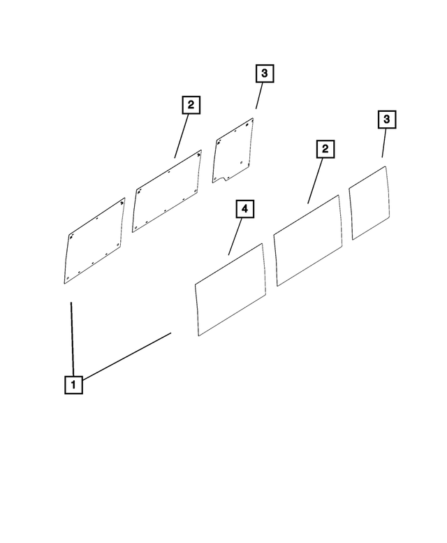 68247780AA - Glass: Quarter Window Glass for Mopar Image