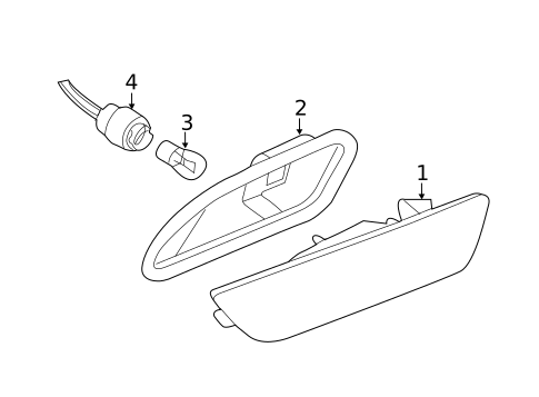 Side Marker Lamps for 2013 Volkswagen Eos #0