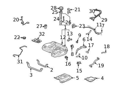 Fuel System Components for 2004 Honda Pilot #0