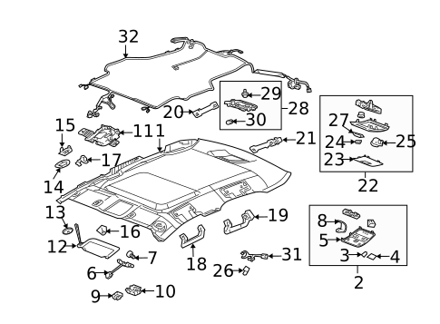 Interior Trim - Roof for 2008 Cadillac STS #0