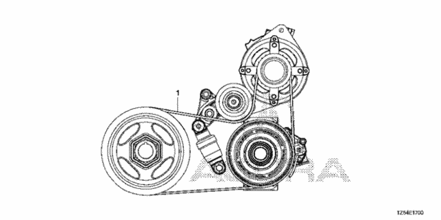 Alternator Belt (1) for 2014 Acura MDX #0