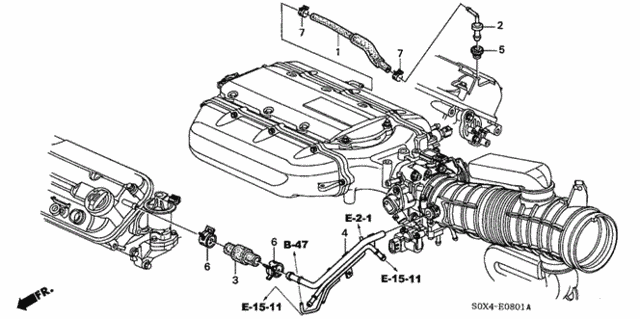 Breather Tube ('02-) for 2004 Honda Odyssey #0