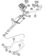 68242103AB - Exhaust: Exhaust Bracket for Chrysler: 300 | Dodge: Challenger, Charger Image