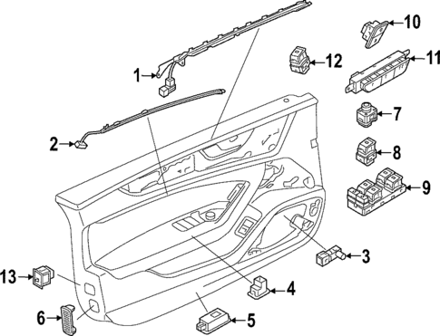 Interior Trim - Front Door for 2021 Audi RS7 Sportback #1