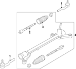 DF9532110B - Steering: Steering Gear for Mazda: 2 Image