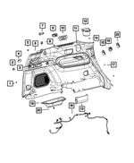 6ZZ721T5AK - : Quarter Trim Panel for Jeep: Grand Cherokee L Image