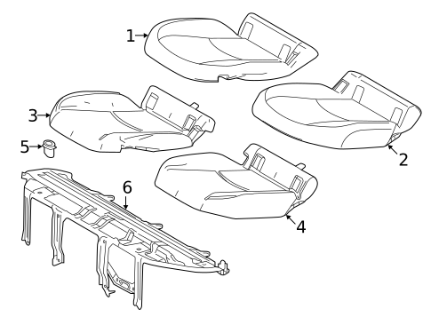 Rear Seat Components for 2017 Toyota Prius Prime #2