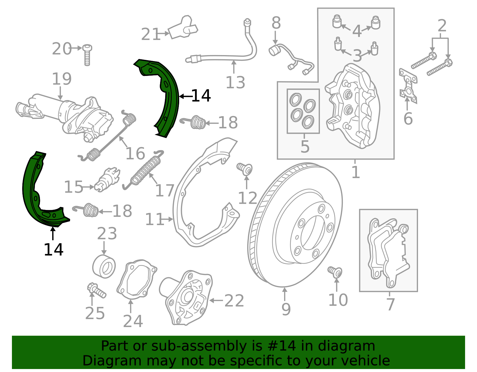 Park Brake Shoes - Porsche (9Y0-698-533-A)