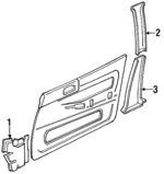 6210522040 - Body: Kick Panel Trim for Toyota Image