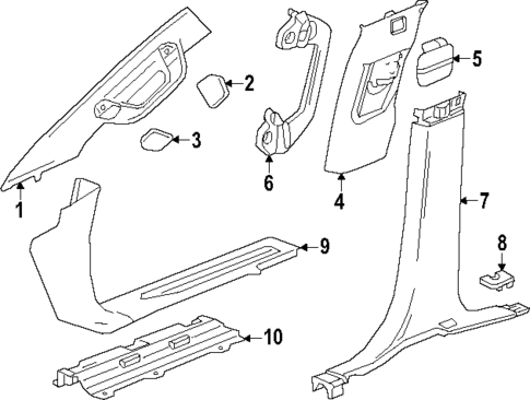 Interior Trim - Cab for 2025 GMC Sierra 2500 HD #9