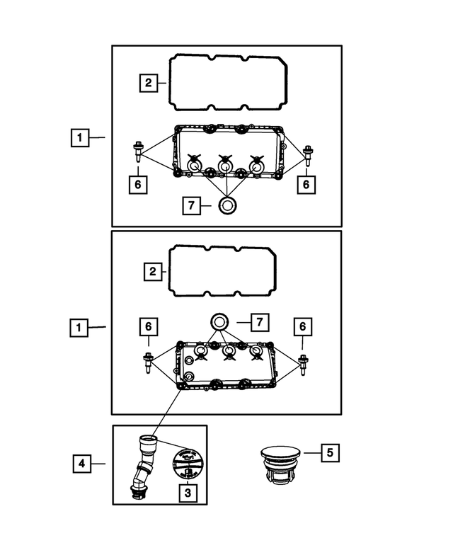 4892282AA - 4.0L Gas; Engine: Cap for Mopar Image