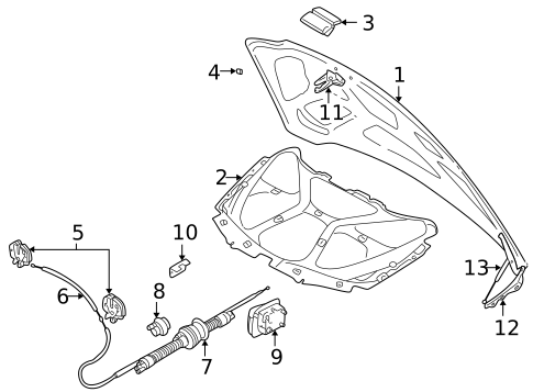 Hood & Components for 2007 Volvo XC70 #0