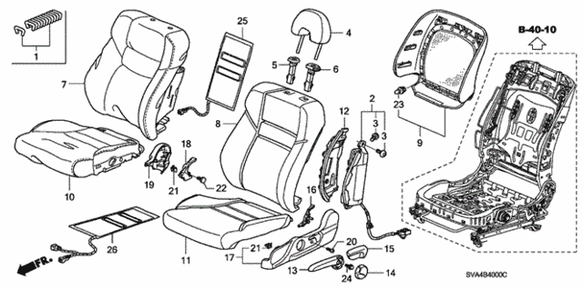 Front Seat (L.) for 2007 Honda Civic #0
