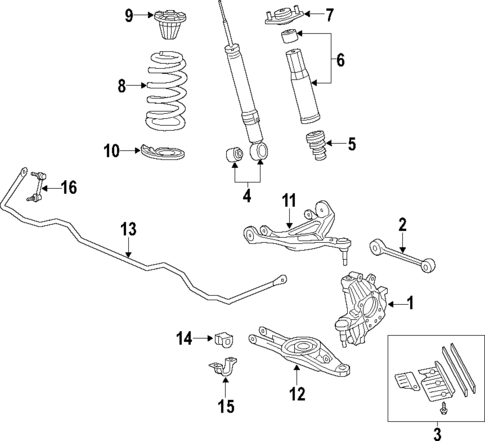 Rear Suspension for 2006 Acura RL #1