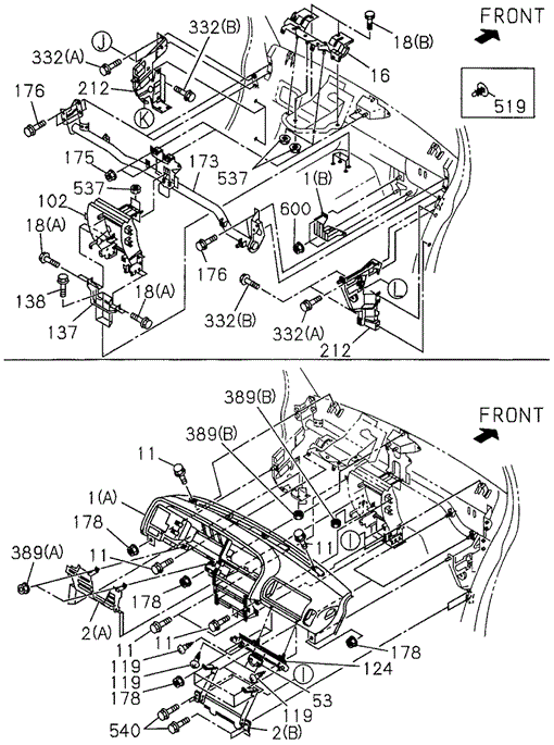 Instrument Panel (2) for 1997 Acura SLX #0