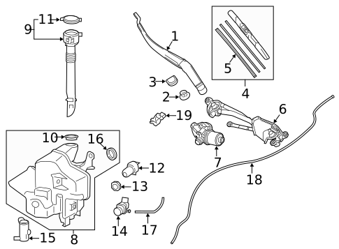 Wiper & Washer Components for 2017 Lexus RC300 #0