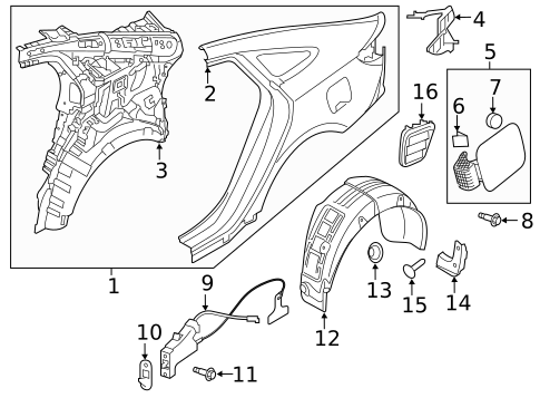 Fuel Door for 2018 Hyundai Sonata #0