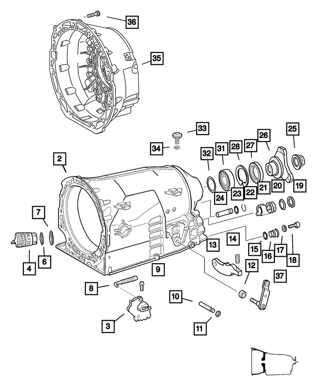 52108156AB - Automatic Transmission 5 Speed [DGU]: O Ring for Mopar Image