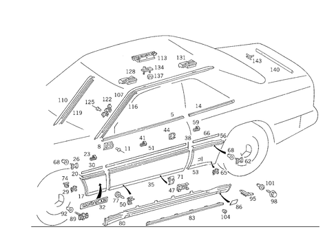 Outside Attachment Parts for 1988 Mercedes-Benz 300CE #0