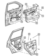 5HR381D5AL - : Rear Door Trim Panel, Right for Mopar Image