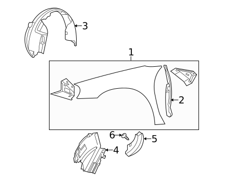 Exterior Trim - Fender for 2002 Dodge Stratus #1