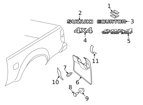 Exterior Trim - Pick UP Box for 2009 Suzuki Equator #0