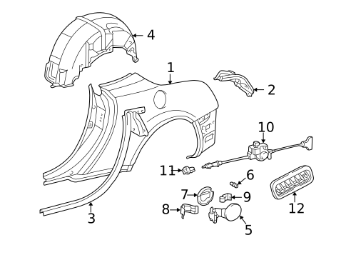 Quarter Panel for 2007 Lexus SC430 #0