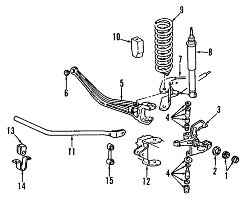 Suspension Components for 1993 Mazda Navajo #1