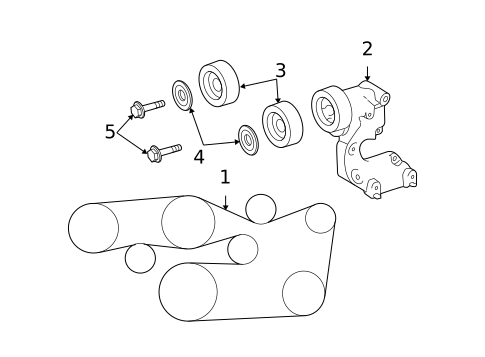 Belts & Pulleys for 2007 Lexus RX350 #0