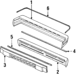 57786GA350 - Body: Bumper Cover for Subaru: DL, GL, Loyale, RX Image