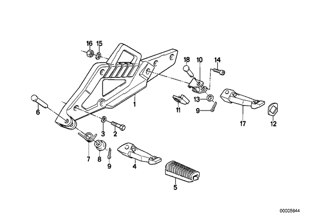 46711457238 - : Plate Right Black Rib Unpainted for BMW-Motorrad Image