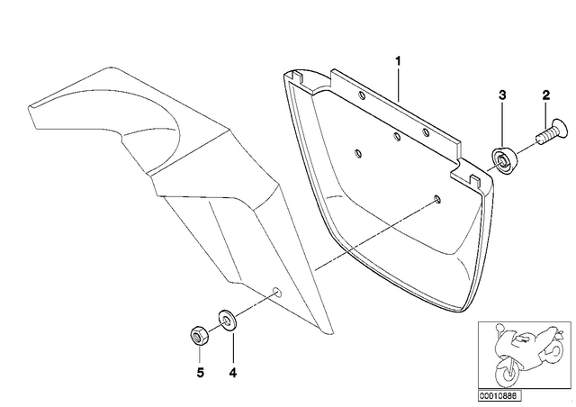46627702633 - : Mudguard Rear for BMW-Motorrad Image