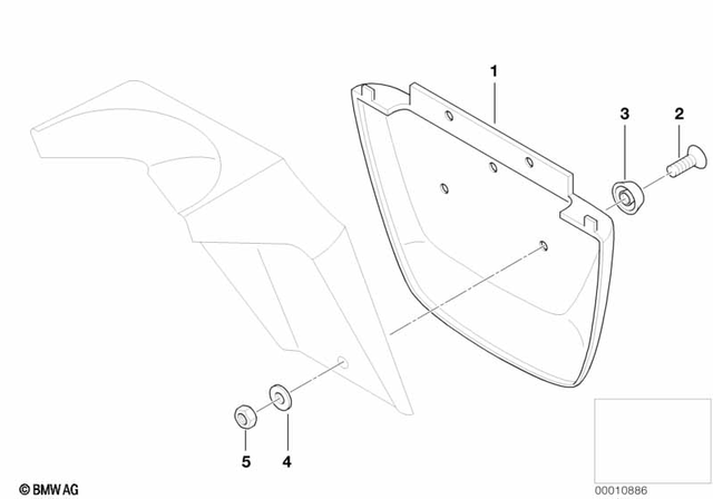 46627702633 - : Mudguard Rear for BMW-Motorrad Image