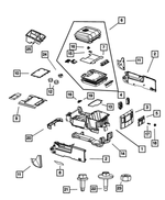 1NN14DK2AB - Interior Trim: Base Console for Dodge: Ram 1500, Ram 2500, Ram 3500 | Ram: 1500, 2500, 3500 Image