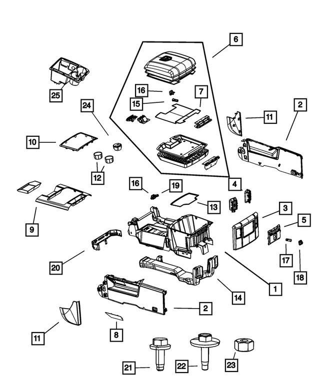 1NN15DK2AB - Interior Trim: Console Panel, Left for Mopar Image image