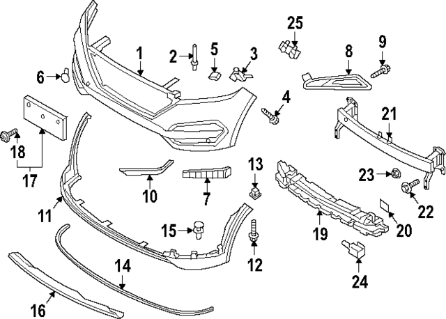 86520D3010 - : Bumper Impact Absorber for Hyundai Image
