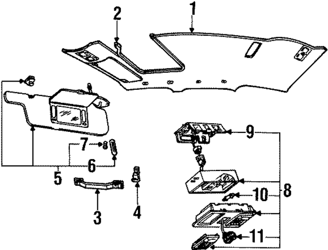 F8VZ5431406BAC - Body: Interior Grab Bar for Ford Image