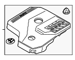 11148676203 - Engine: Engine Cover for BMW: 230i, 230i xDrive, 330i, 330i xDrive, 430i, 430i Gran Coupe, 430i xDrive, 430i xDrive Gran Coupe, 530e, 530e xDrive, 530i, 530i xDrive, X3, X4, Z4 Image